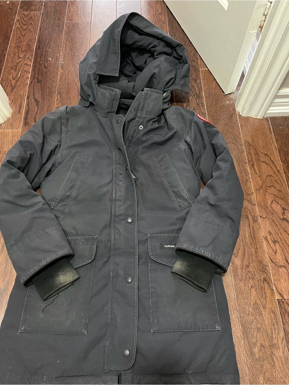 Canada Goose Black Hooded Puffer Parka